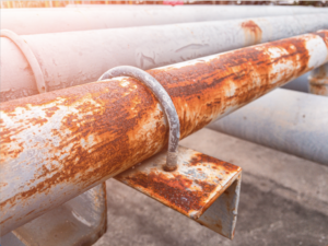 Image d'un pipeline endommagé par la corrosion 
